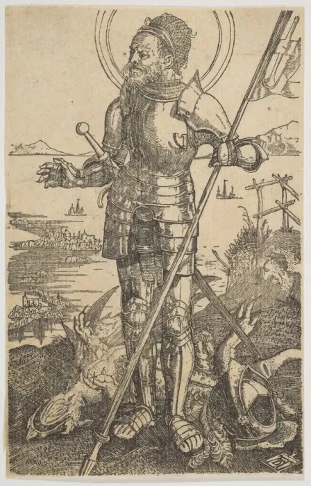 Framed Print : Saint George Standing (copy). n. d. Creator: Unknown Framed Print : Saint George Standing (copy). n. d. Creator: Unknown