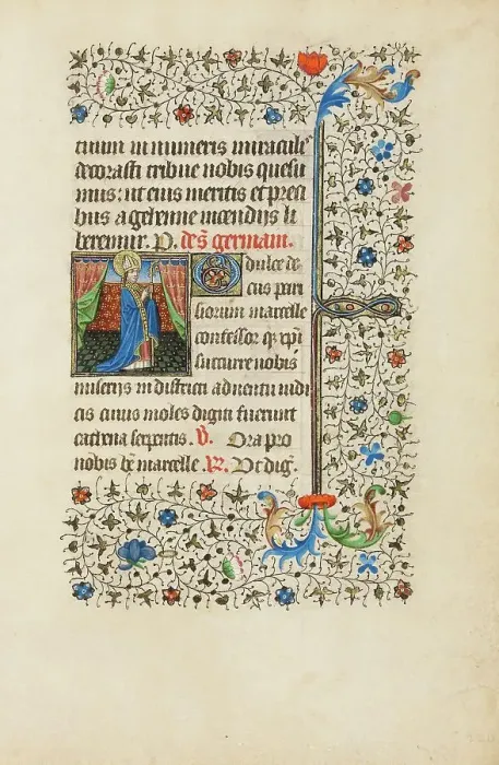 Framed Print : Saint Germain; Book of Hours, about 1440-1450. Creator: Workshop of the Bedford Master Framed Print : Saint Germain; Book of Hours, about 1440-1450. Creator: Workshop of the Bedford Master