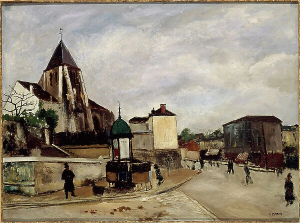 Saint-Germain-de-Charonne church, Place Saint-Blaise and rue de Bagnolet, c1920. Creator: Marcel Leprin
