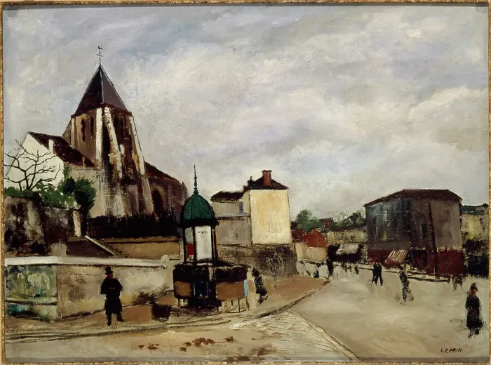 Framed Print : Saint-Germain-de-Charonne church, Place Saint-Blaise and rue de Bagnolet, c1920. Creator: Marcel Leprin Framed Print : Saint-Germain-de-Charonne church, Place Saint-Blaise and rue de Bagnolet, c1920. Creator: Marcel Leprin