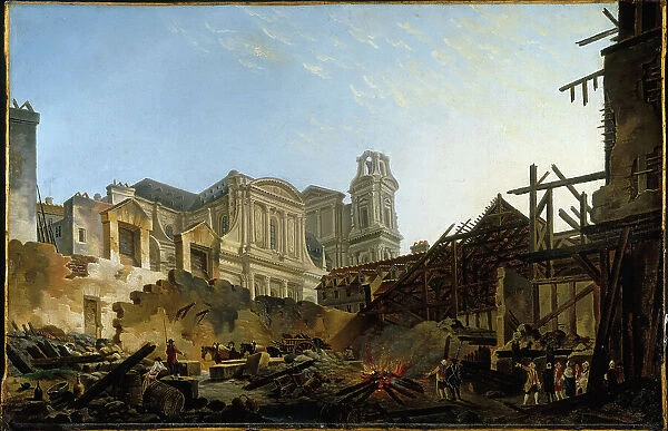 Saint-Germain fair after a fire of the night of March 16 to 17, 1762, c1762. Creator: Pierre-Antoine Demachy