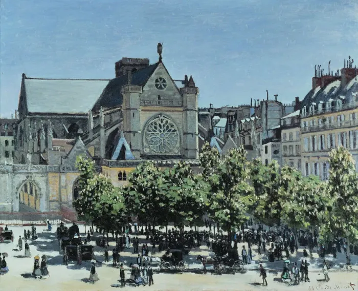 Framed Print : Saint-Germain l Auxerrois, 1867. Artist: Monet, Claude (1840-1926)