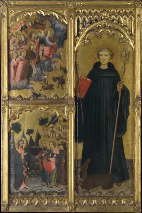 Framed Print : Saint Giles with Christ Triumphant over Satan and the Mission of the Apostles, ca Framed Print : Saint Giles with Christ Triumphant over Satan and the Mission of the Apostles, ca