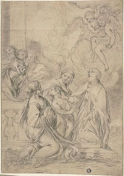 Saint Healing a Child, n.d. Creator: School of Carlo Maratti Italian, 1625-1713