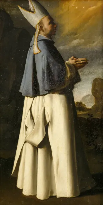 Framed Print : Saint Hugh of Grenoble, 1637-1639. Creator: Zurbarán, Francisco, de (1598-1664) Framed Print : Saint Hugh of Grenoble, 1637-1639. Creator: Zurbarán, Francisco, de (1598-1664)