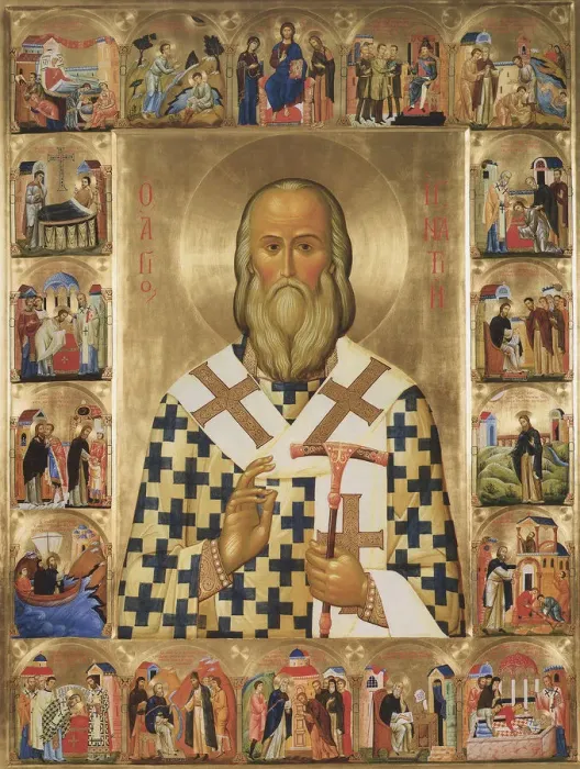 Framed Print : Saint Ignatius Brianchaninov with scenes from his life, 20th century. Artist: Russian icon Framed Print : Saint Ignatius Brianchaninov with scenes from his life, 20th century. Artist: Russian icon
