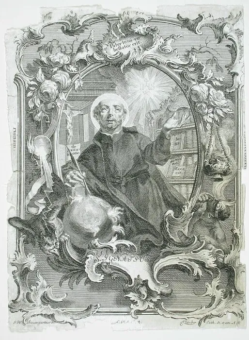 Framed Print : Saint Ignatius Loyola, 18th century. Creator: Joseph Sebastian Klauber