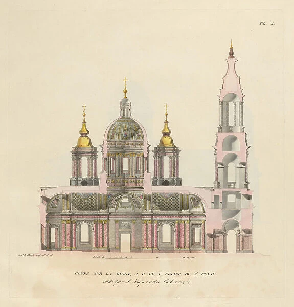 The Saint Isaacs Cathedral, 1820. Artist: Montferrand, Auguste, de (1786-1858)