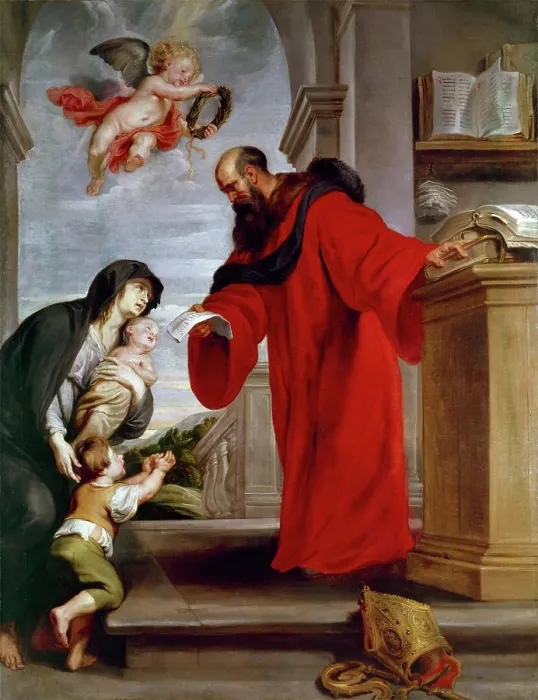 Framed Print : Saint Ives of Treguier, Patron of Lawyers, Defender of Widows and Orphans, between 1615 and 1616. Creator: Peter Paul Rubens Framed Print : Saint Ives of Treguier, Patron of Lawyers, Defender of Widows and Orphans, between 1615 and 1616. Creator: Peter Paul Rubens