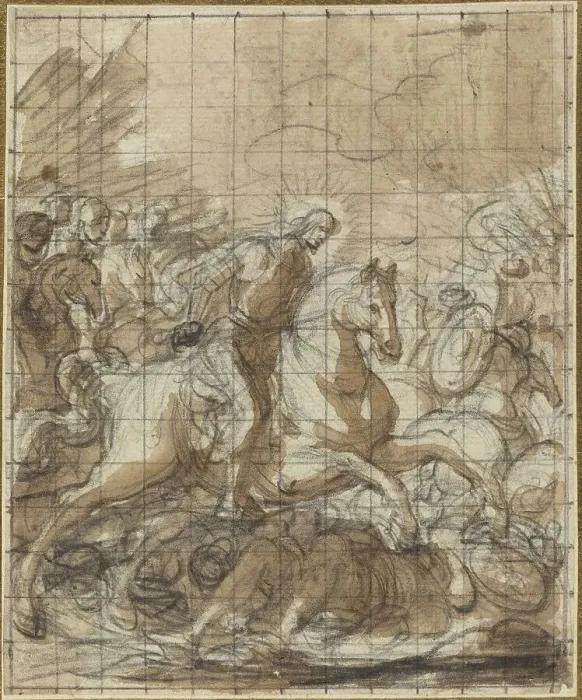 Framed Print : Saint James Defeating the Infidels, 17th or 18th century. Creator: Unknown Framed Print : Saint James Defeating the Infidels, 17th or 18th century. Creator: Unknown