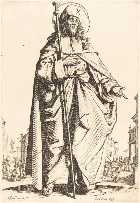 Framed Print : Saint James the Great, published 1631. Creator: Jacques Callot