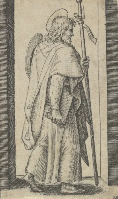 Framed Print : Saint James Major, book is his right hand, staff in his left facing right, from t... ca Framed Print : Saint James Major, book is his right hand, staff in his left facing right, from t... ca