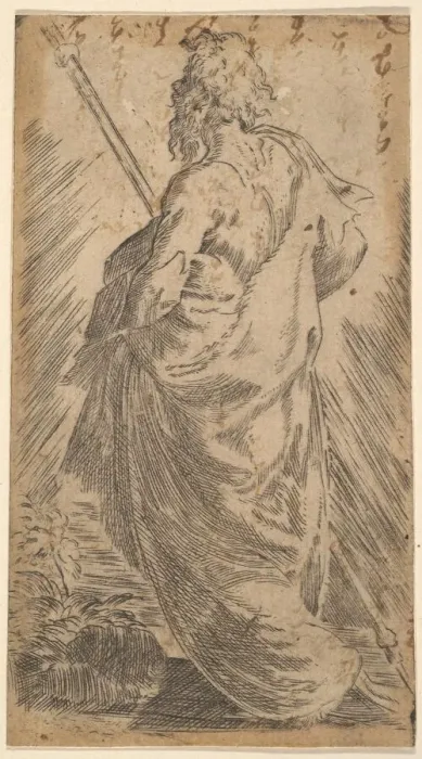 Framed Print : Saint James Major, early 16th century. Creator: Parmigianino Framed Print : Saint James Major, early 16th century. Creator: Parmigianino