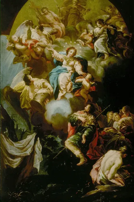 Framed Print : Saint James Vision of the Virgin of the Pillar, 1750 / 55 Framed Print : Saint James Vision of the Virgin of the Pillar, 1750 / 55