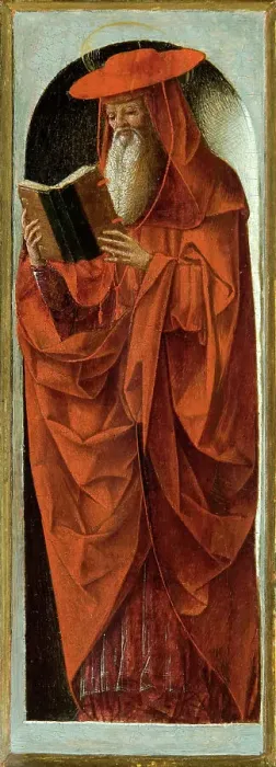 Framed Print : Saint Jerome, 1470-1472. Creator: Ercole de Roberti, (Ercole Ferrarese) (c. 1450-1496) Framed Print : Saint Jerome, 1470-1472. Creator: Ercole de Roberti, (Ercole Ferrarese) (c. 1450-1496)