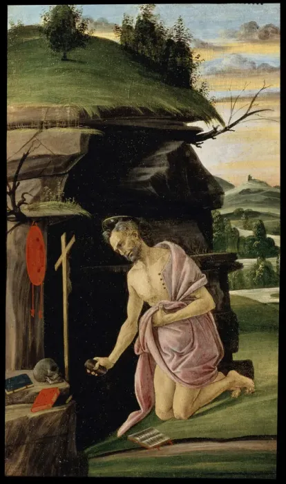 Framed Print : Saint Jerome, between 1498 and 1505. Artist: Sandro Botticelli Framed Print : Saint Jerome, between 1498 and 1505. Artist: Sandro Botticelli
