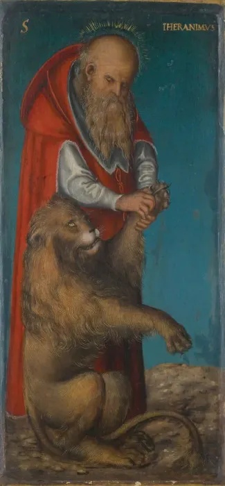 Framed Print : Saint Jerome, 1515. Artist: Cranach, Lucas, the Elder (1472-1553) Framed Print : Saint Jerome, 1515. Artist: Cranach, Lucas, the Elder (1472-1553)