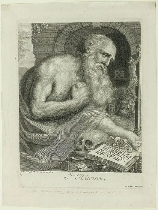Framed Print : Saint Jerome, 1693. Creator: Antoine Masson Framed Print : Saint Jerome, 1693. Creator: Antoine Masson