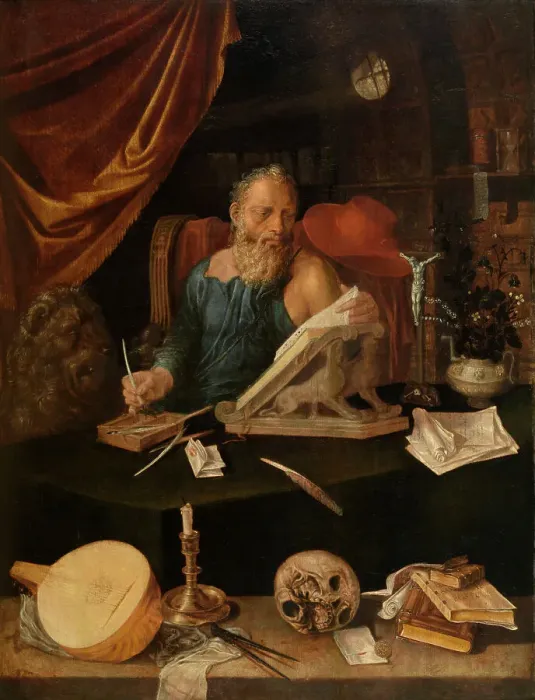 Framed Print : Saint Jerome, 3rd quarter of the 16th century. Creator: Anon Framed Print : Saint Jerome, 3rd quarter of the 16th century. Creator: Anon