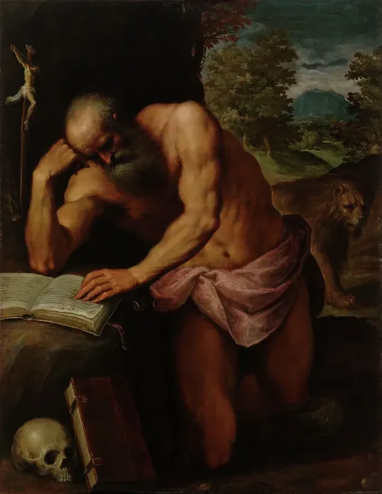 Framed Print : Saint Jerome, c1595-1600. Creators: Jacopo Palma, St Jerome Framed Print : Saint Jerome, c1595-1600. Creators: Jacopo Palma, St Jerome