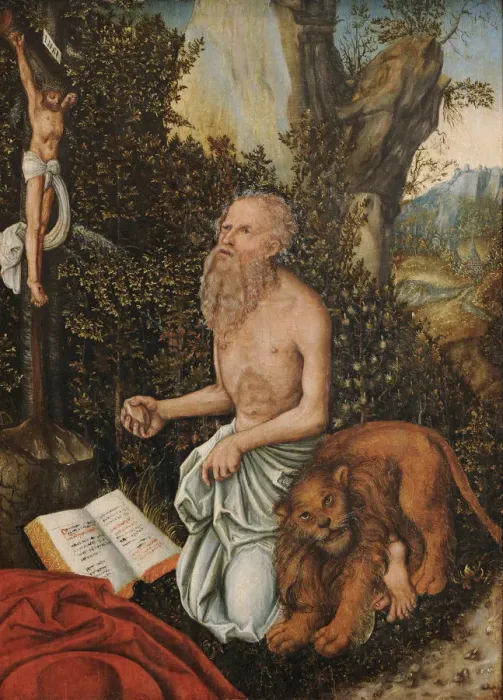 Framed Print : Saint Jerome, ca 1516-1518 Framed Print : Saint Jerome, ca 1516-1518