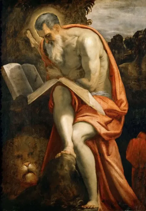 Framed Print : Saint Jerome, ca 1573-1575. Creator: Tintoretto, Jacopo (1518-1594) Framed Print : Saint Jerome, ca 1573-1575. Creator: Tintoretto, Jacopo (1518-1594)