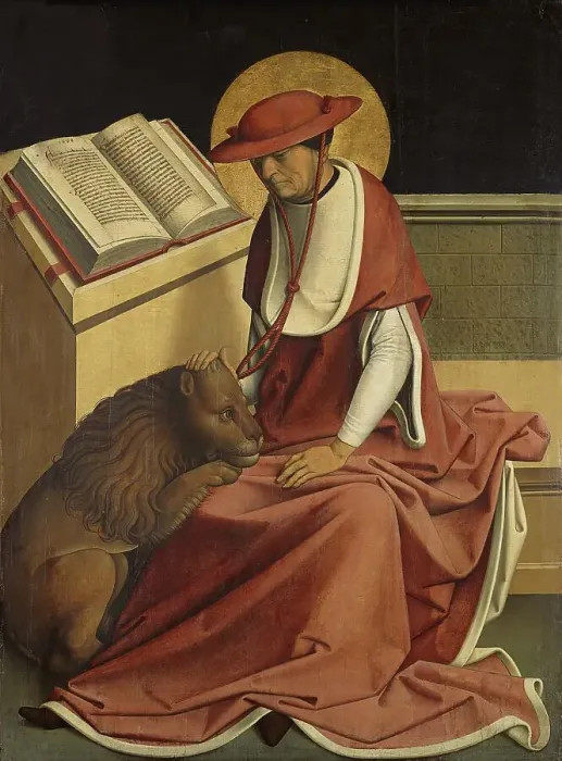 Framed Print : Saint Jerome as a Cardinal, 1498. Creator: Master of Großgmain Framed Print : Saint Jerome as a Cardinal, 1498. Creator: Master of Großgmain