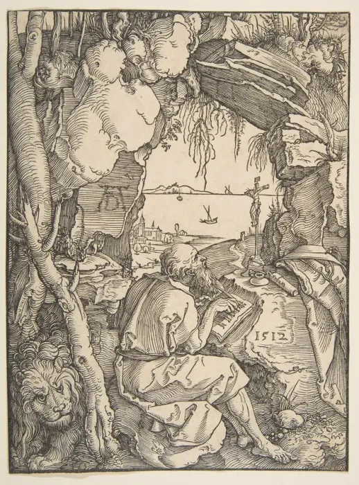 Framed Print : Saint Jerome in a Cave, 1512. Creator: Albrecht Durer Framed Print : Saint Jerome in a Cave, 1512. Creator: Albrecht Durer
