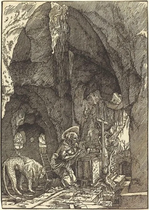 Framed Print : Saint Jerome in the Cave, 1515. Creator: Albrecht Altdorfer Framed Print : Saint Jerome in the Cave, 1515. Creator: Albrecht Altdorfer