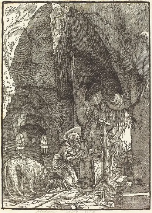 Framed Print : Saint Jerome in a Cave, c. 1513 / 1515. Creator: Albrecht Altdorfer Framed Print : Saint Jerome in a Cave, c. 1513 / 1515. Creator: Albrecht Altdorfer