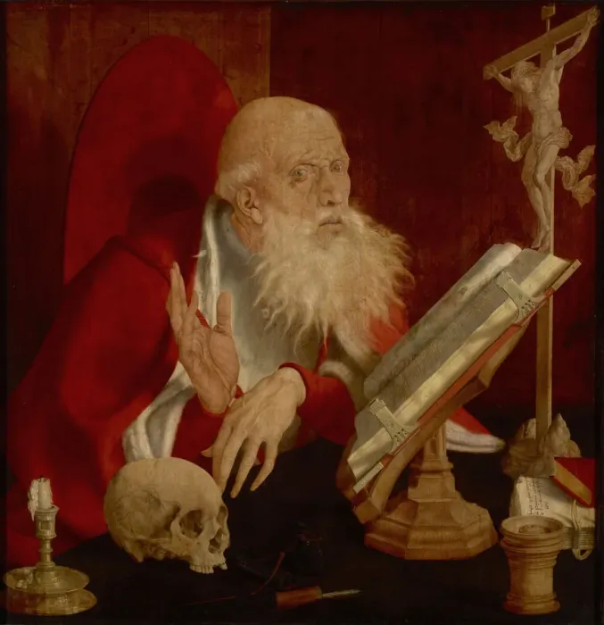 Framed Print : Saint Jerome in his Cell, ca 1545 Framed Print : Saint Jerome in his Cell, ca 1545