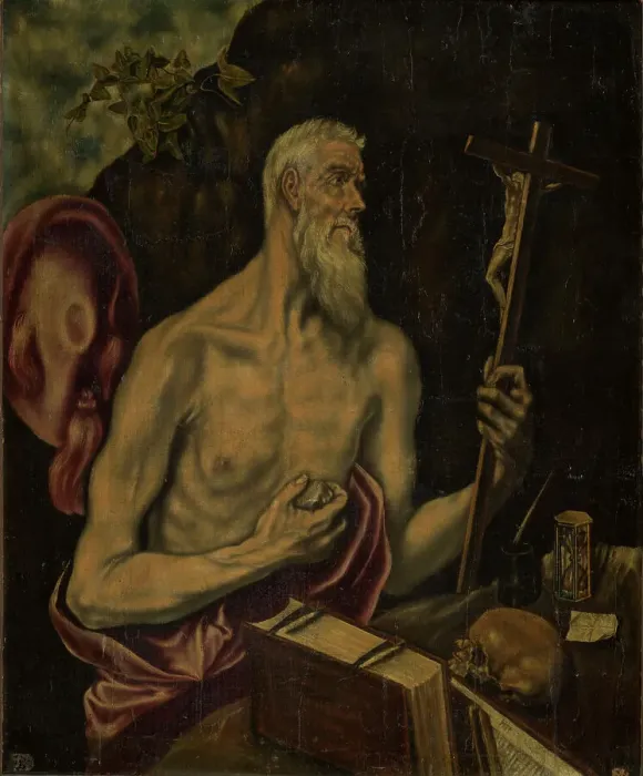 Framed Print : Saint Jerome. Creator: El Greco; Dominico (1541-1614) Framed Print : Saint Jerome. Creator: El Greco; Dominico (1541-1614)