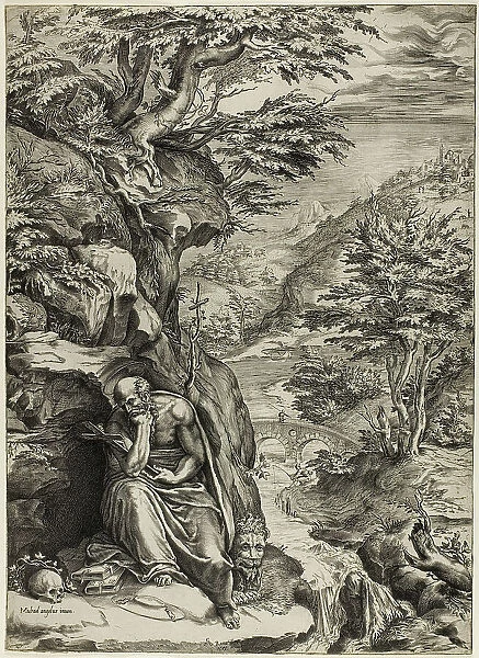 Saint Jerome in the Desert, c.1575. Creator: Cherubino Alberti