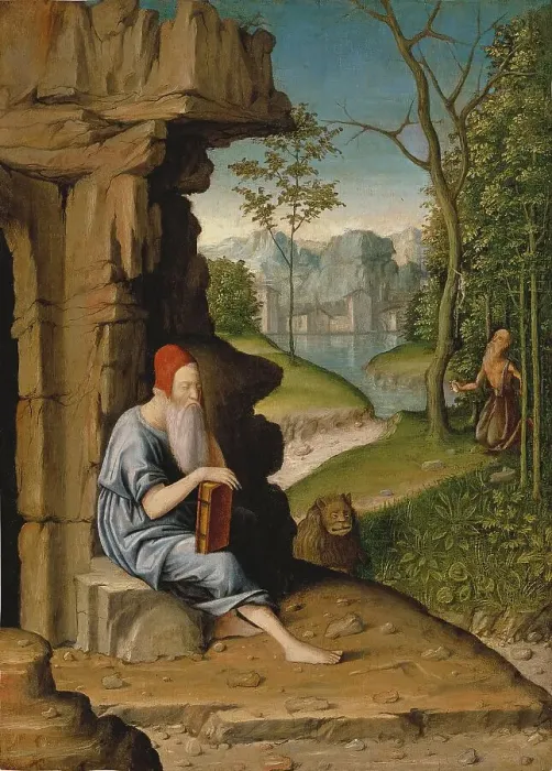 Framed Print : Saint Jerome in the Desert, unknown date. Creator: Bartolomeo Montagna Framed Print : Saint Jerome in the Desert, unknown date. Creator: Bartolomeo Montagna