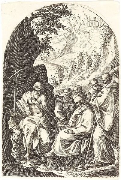 Saint Jerome Instructing his Disciples in the Desert, 1608  /  1611. Creator: Jacques Callot