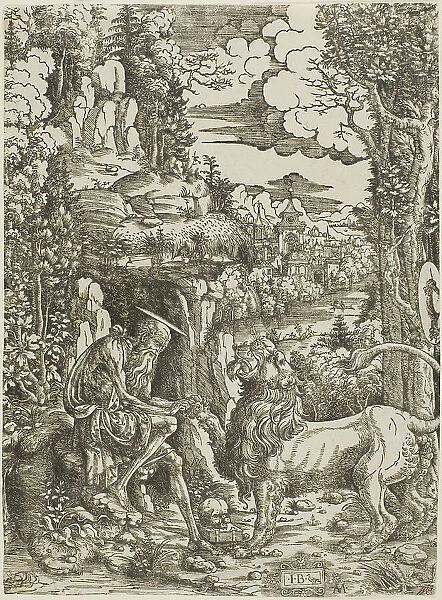 Saint Jerome and the Lion, c.1509. Creator: Giovanni Battista Palumba