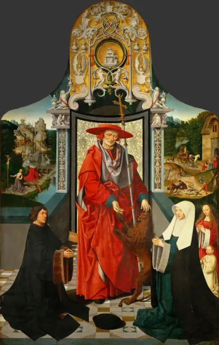Framed Print : Saint Jerome and the lion (center panel), 1511 Framed Print : Saint Jerome and the lion (center panel), 1511