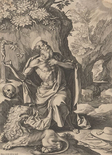 Saint Jerome, . n. d. n. d Creator: Pieter de Jode