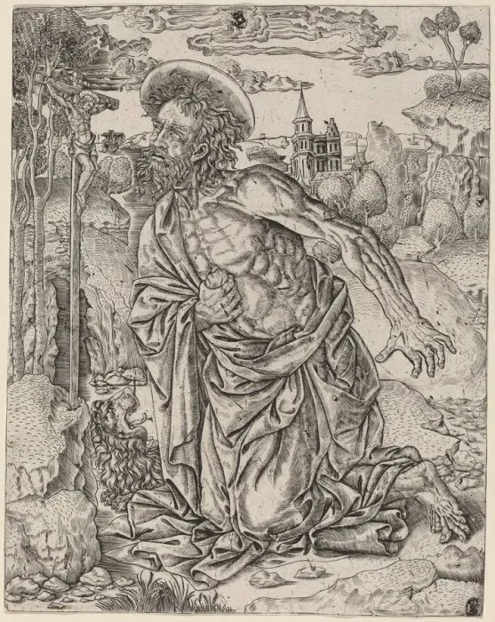 Framed Print : Saint Jerome in Penitence, c. 1500 / 1515. Creator: Unknown Framed Print : Saint Jerome in Penitence, c. 1500 / 1515. Creator: Unknown
