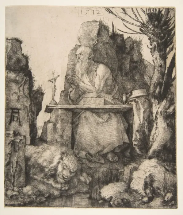 Framed Print : Saint Jerome by the Pollard Willow, 1512. Creator: Albrecht Durer Framed Print : Saint Jerome by the Pollard Willow, 1512. Creator: Albrecht Durer