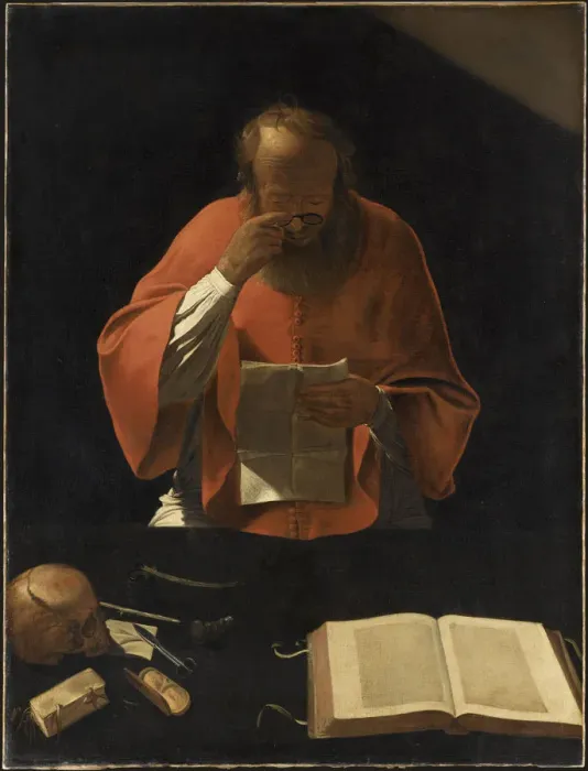 Framed Print : Saint Jerome reading, c. 1650 Framed Print : Saint Jerome reading, c. 1650