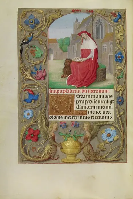Framed Print : Saint Jerome Reading; Spinola Hours, about 1510-1520. Creator: Workshop of Master of the First Prayer Book of Maximilian Framed Print : Saint Jerome Reading; Spinola Hours, about 1510-1520. Creator: Workshop of Master of the First Prayer Book of Maximilian