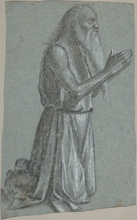 Framed Print : Saint Jerome (recto); Soldier with a Spear (verso), 1460-1525. Creator: Vittore Carpaccio Framed Print : Saint Jerome (recto); Soldier with a Spear (verso), 1460-1525. Creator: Vittore Carpaccio