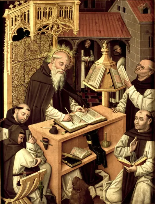 Framed Print : Saint Jerome in the scriptorium, ca 1485. Artist: Master of Monasterio de Santa Maria del Parral (active ca. 1500) Framed Print : Saint Jerome in the scriptorium, ca 1485. Artist: Master of Monasterio de Santa Maria del Parral (active ca. 1500)