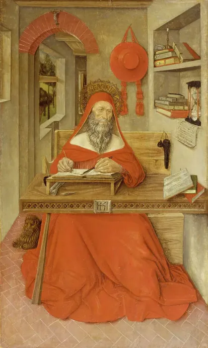 Framed Print : Saint Jerome in His Study, 1451. Creator: Antonio da Fabriano II Framed Print : Saint Jerome in His Study, 1451. Creator: Antonio da Fabriano II