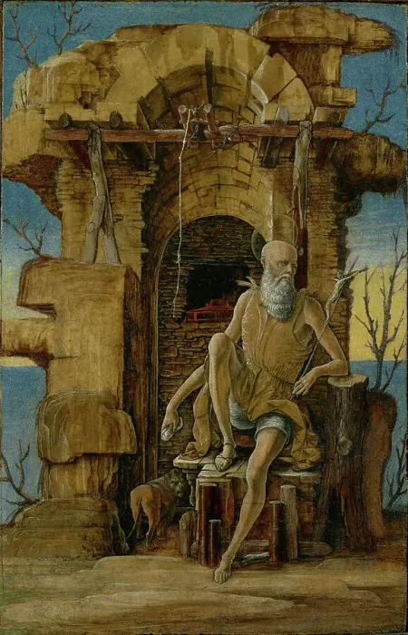 Framed Print : Saint Jerome in the Wilderness, about 1475. Creator: Ercole de Roberti Framed Print : Saint Jerome in the Wilderness, about 1475. Creator: Ercole de Roberti