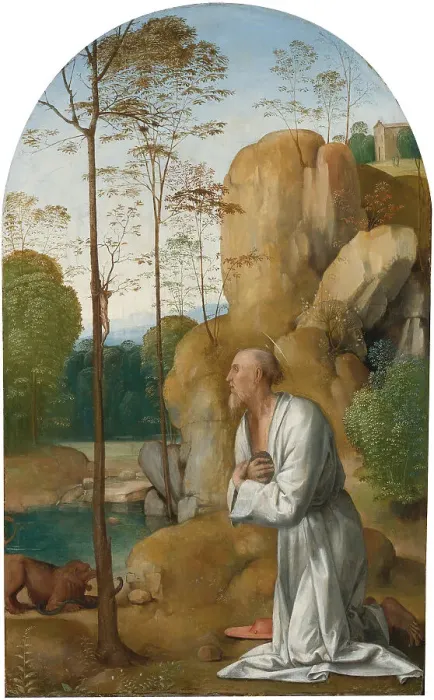 Framed Print : Saint Jerome in the Wilderness Framed Print : Saint Jerome in the Wilderness