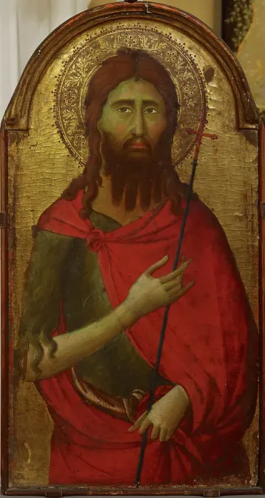 Framed Print : Saint John the Baptist, 1295-1347. Creator: Ugolino da Siena Framed Print : Saint John the Baptist, 1295-1347. Creator: Ugolino da Siena