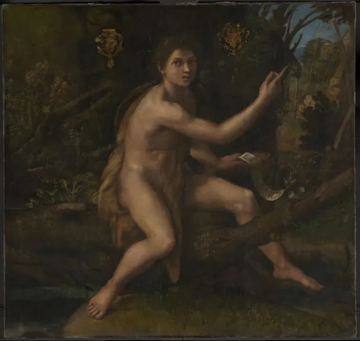 Framed Print : Saint John the Baptist, 1519. Artist: Raphael (1483-1520) Framed Print : Saint John the Baptist, 1519. Artist: Raphael (1483-1520)