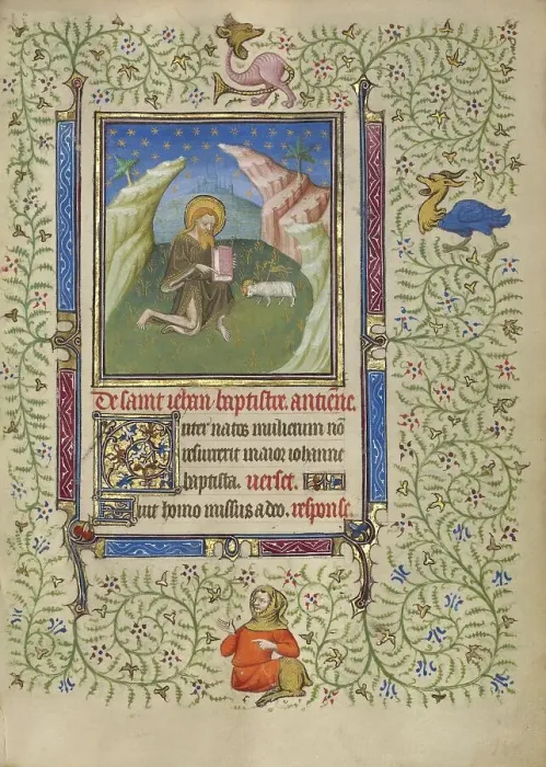 Framed Print : Saint John the Baptist; Book of Hours, about 1410. Creator: Unknown Framed Print : Saint John the Baptist; Book of Hours, about 1410. Creator: Unknown